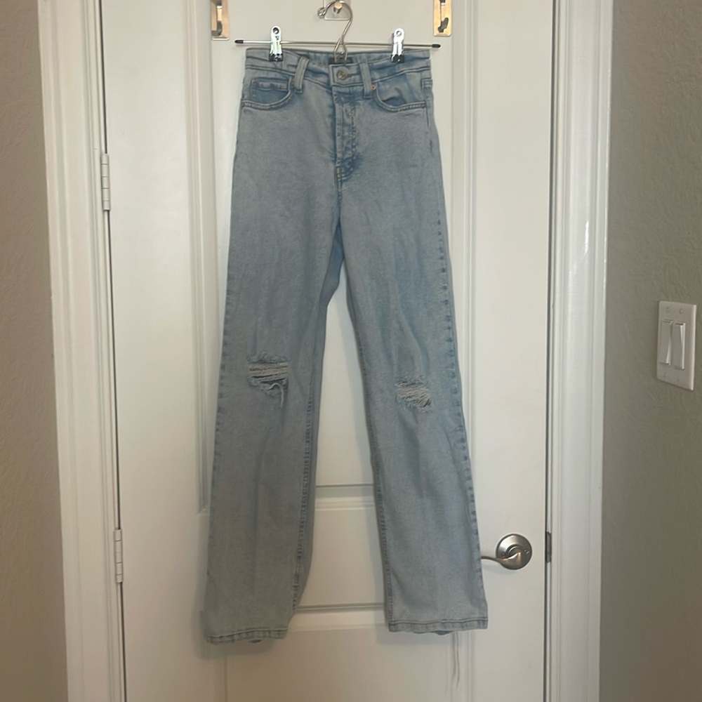 Wild Fable, ripped distressed jeans, light blue, size 0